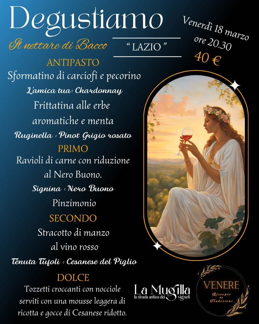 18/04/25 Degustazione vini - La Mugilla (Lazio)