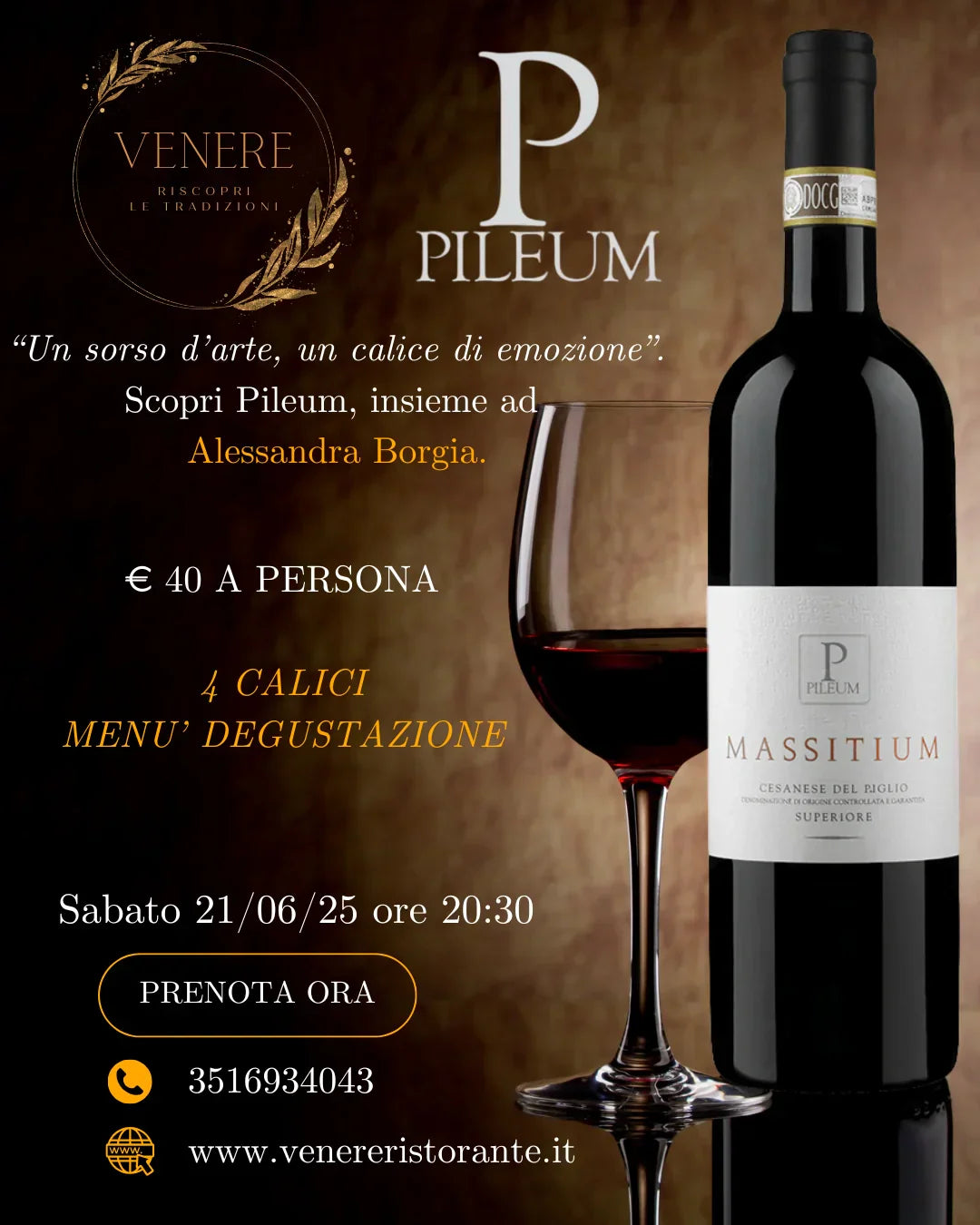 🍷 Degustazione Vini del Piglio a Gallicano nel Lazio: Una Serata con la Cantina Pileum al Ristorante Venere